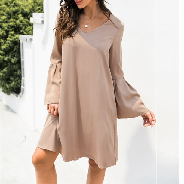 Khaki plus size clearance dress