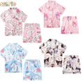 thumbnail image 2 of Pijama de Anime Kawaii Sanrio Cinnamoroll para niños, camisa de dormir de seda de hielo, ropa para el hogar, regalo para niños, Kuromi My Melody, Verano, 2 of 4