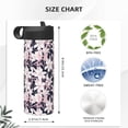 thumbnail image 4 of Yiaed Lilies Flowers Print Water Bottle with Straw Lid, Stainless Steel Double Wall Insulated Water Bottle | Leak-Proof and Spill-Proof Water Bottle, 4 of 8
