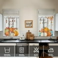 thumbnail image 5 of Fall Kitchen Curtains, Thanksgiving Fall Window Curtains Tier and Valance Set Fall Decorations for Home, Autumn Kitchen Valances Rod Pocket Fall Decor, 54" x 18" Valance, 27" x 36" Tier, 3 Panel Set, 5 of 6