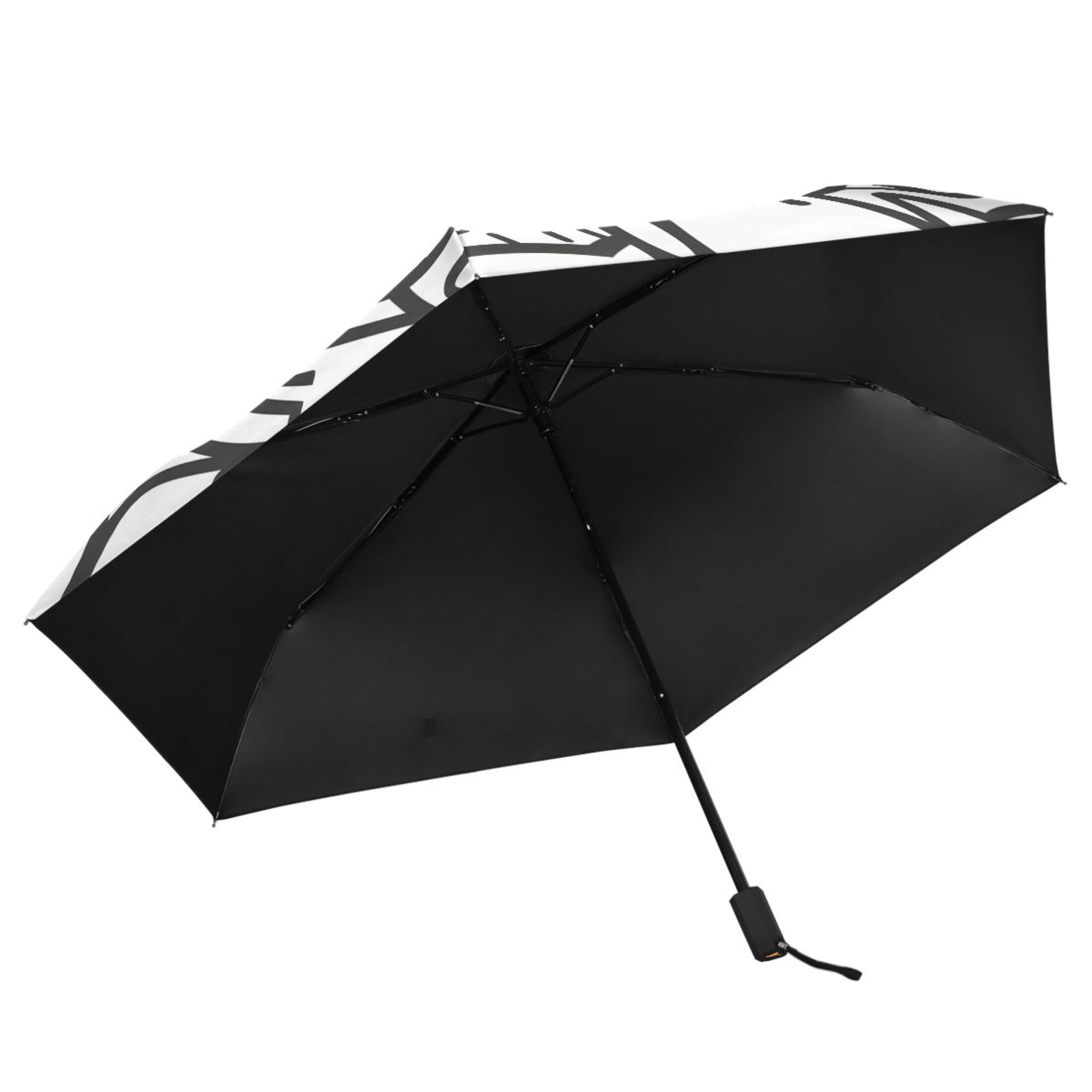 ALAZA Cute Funny Cat UPF 50+ Compact Folding Umbrella for Rain Travel Umbrella Packable