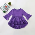 thumbnail image 2 of Toddler Girls Long Sleeve Ruffle Tiered Tunic Top for Girls 12 24 Months 2T 3T 4T 5T 6T Crewneck Flared Hem Shirts Girls Tops, 2 of 8