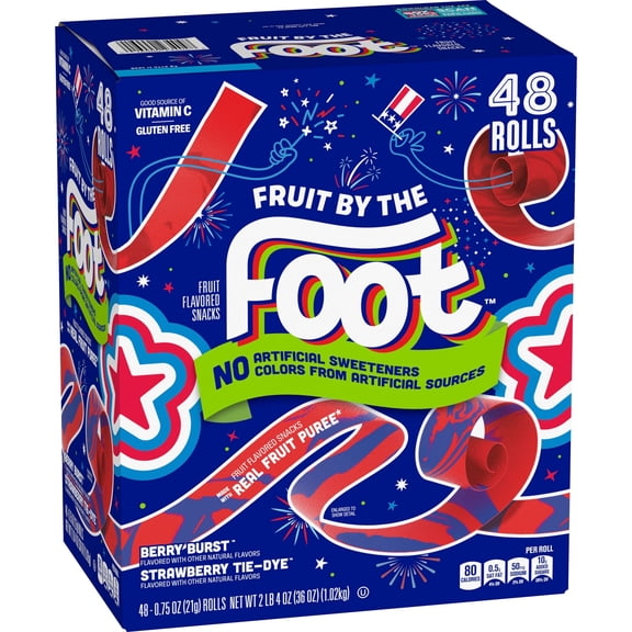 Fruit By The Foot Tie-Dye Fruit Flavored Snacks Variety Pack, 0.75 oz., 48 pk.
