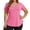 Pink, variant on Women's Plus Size Sports Top Loose Fit V Neck T Shirt