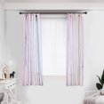 thumbnail image 4 of Juego de 2 cortinas opacas de poliéster a rayas con perforaciones para persianas de ventanas, 4 of 8