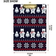 thumbnail image 3 of FMSHPON Christmas Polar Bear Pine Tree Snowflake Clipboard Hardboard Wood Nursing Clip Board and Pull for Standard A4 Letter 13x9 inches, 3 of 5
