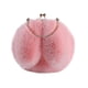 thumbnail image 2 of Bolso de peluche para mujer, bandolera portátil, bolso de princesa, bolso de peluche de piel sintética, bolso con cadena, bolso con orejas de conejo a juego, 2 of 5