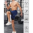 thumbnail image 6 of FEOYA Quick Dry Men's 2 in 1 Running Shorts Male Workout Gym Athletic Shorts Training Shorts Compression Liner Lightweight Outdoor Activewear with Phone Pocket S Blue, 6 of 7