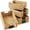 Natural - Hyacinth, variant on Set of 4 Water Hyacinth Pantry Baskets, with Chalkboard Labels and Chalk Marker - Natural, Woven Storage Bin Organizers for Kitchen Shelves