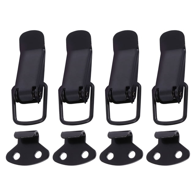WRITWAA 4Jgo Pestillo De Con Resorte Para Uso Doméstico De Hierro Color Negro