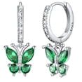 thumbnail image 1 of Pendientes de aro para las mujeres de la moda de joyería de cobre con cristales de colores Elegante Dainty Everyday Wear Accesorios de moda Idea, 1 of 3