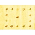 thumbnail image 1 of Ahgly Company Machine Washable Indoor Rectangle Solid Yellow Modern Area Rugs, 8' x 10', 1 of 4
