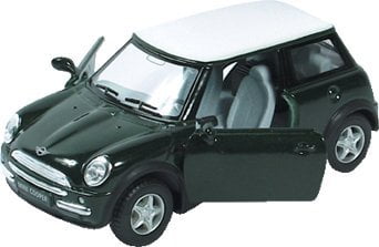 Pull Back And Go Action Mini Cooper Hatch Model with Top Made of Die Cast Metal 