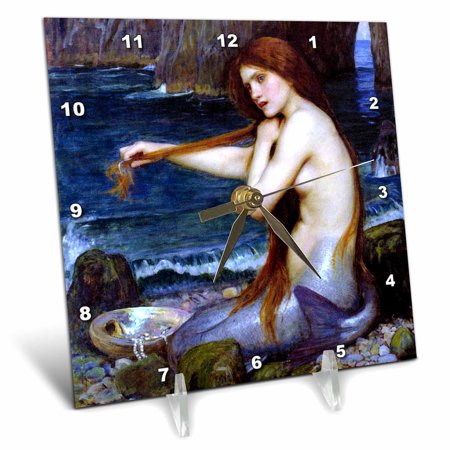 Waterhouse - The Mermaid 6x6 Desk Clock dc-303045-1