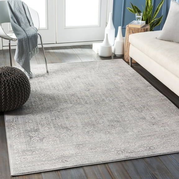 Livabliss Roma Vintage Oriental Area Rug,6'7" x 9',Grey