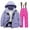 Hot Pink, variant on Boys and Girls Children's Ski Suits Girls Outdoor Thick Windproof Boys Baby Big Children Ski Clothes Equipment Suit Waterproof Snow Bib with Hooded Jacket(14,Pink)