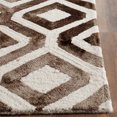 thumbnail image 3 of Safavieh Dip Dye Collection DDY679L Handmade Geometric Watercolor Ivory and Chocolate Wool Area Rug (4' x 6'), 3 of 10
