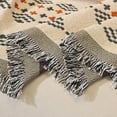 thumbnail image 5 of Croniis Boho Sofa Cover with Anti-slip Velcro Tape, Couch Blanket Cover Sectional Sofa Cover for Boho Style, Revitalizing the Old Sofa,Couch Protector,Cotton weaving Maple Leaf Pattern 71*71in, 5 of 8