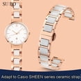 thumbnail image 2 of Correa de cerámica para reloj Casio para mujer, serie SHEEN, cadena de reloj de acero de precisión en oro rosa, 12, 14 y 16 mm, correa de reloj de pulsera de moda, 2 of 5