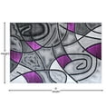 thumbnail image 5 of Masada Rugs Modern Contemporary Area Rug, Purple Grey Black (6 Feet X 9 Feet), 5 of 7