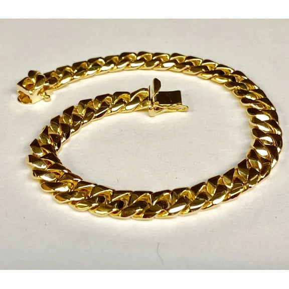 10k Solid Yellow Gold Handmade 8.5mm Curb Link , Necklace, 10", Approx 42.2g