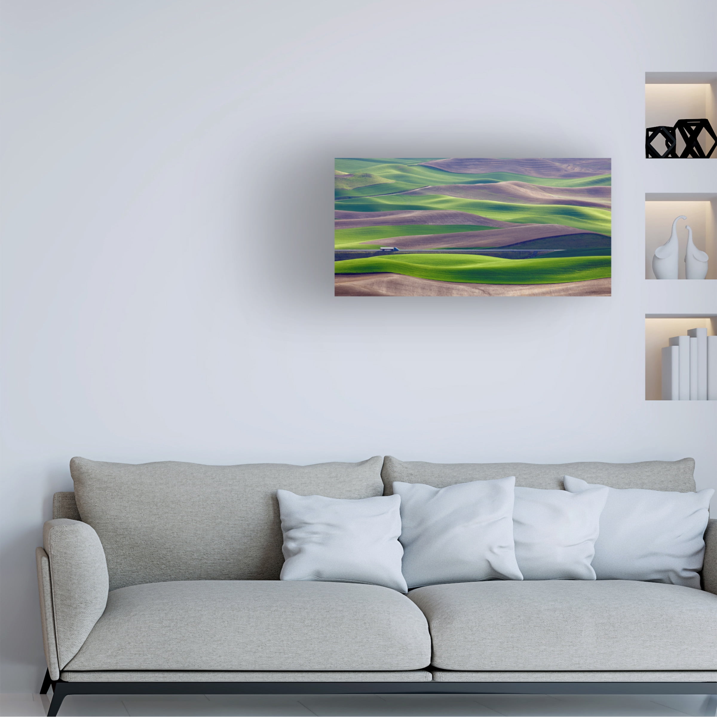 Danny Gao 'Driving In The Wheat Field At Palouse' Canvas Art