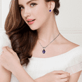 thumbnail image 5 of Femme Jam 925 Sterling Silver Pendant Necklace, Solitaire Oval Cut Natural Amethyst Gemstone, Silver Pendant Necklace for Women, 5 of 9