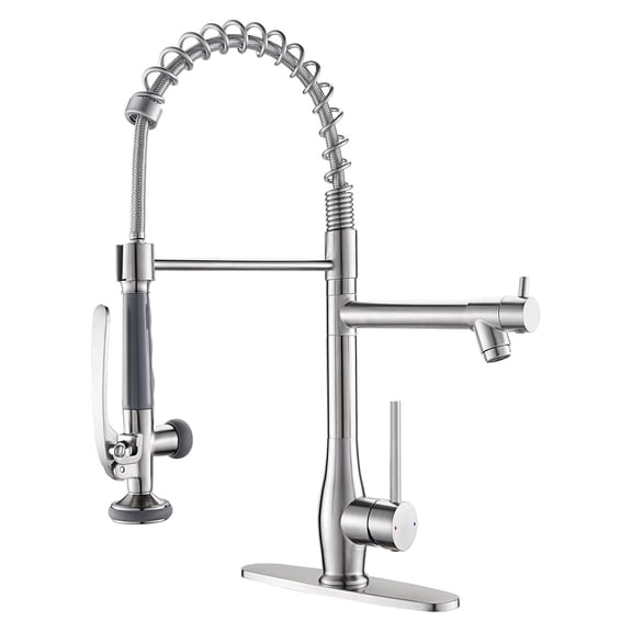 GOXIUHAN Stainless Steel Silver Kitchen Faucets Faucet