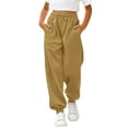 thumbnail image 2 of UACY Girl's Sweatpants Kids Cotton Drawstring Joggers Elastic Waisted Athletic Pants with Pockets for Teen Girls Active Joggers ﻿, 2 of 7