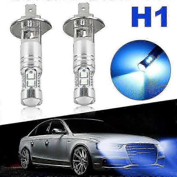 2Pcs H1 LED Auto Headlight Bulbs 8000K 100W Ice Blue Super Bright Car Fog Lights