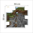 thumbnail image 3 of 3D View Game Minecraft Theme Wall Stickers Decals For Kids Bedroom Home Wall Decor Mural Wallpaper, 3 of 6