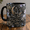 Black, variant on Yoga Lover Mug 3D Effect with Lotus Moon Calm Mosaic Design, Meditation Gift