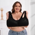 thumbnail image 6 of Bras for Women,Elderly Plus Size Front Closure Bra Wireless Support Comfort Soft Seamless Thin Camisole Top,Sports Bras for Women,Black,90E, 6 of 9