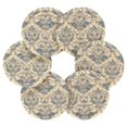 thumbnail image 3 of YAZAOO 6Pcs Drink Coasters With Holder 3.94Inch Elegant Blue Damask Pattern Creative Coil Coaster Coasters Colors Absorbent Coasters for Drinks Coasters Set Thicken Heat for Home Table, 3 of 7