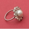 thumbnail image 4 of Mooneye 1.80 CTW Natural Diamond Polki Pearl Flower Cocktail Women Gifts Ring 925 Sterling Silver, 4 of 5