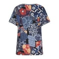 thumbnail image 5 of USSUMA Womens Tops Dressy Casual Fashion Shirts Women Summer Short Sleeve Plus Tunics T-Shirts Print V-Neck Summer Tops Casual Blouse Tops Ladies Tops Trendy, 5 of 8