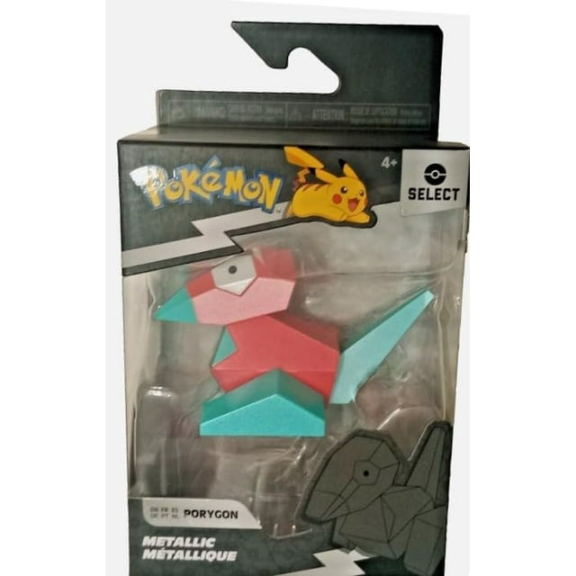 Figura de acción Pokémon Select Metallic Battle Porygon de 3 pulgadas