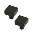 thumbnail image 1 of Era Square Knob 2-Pack Brushed Black, 1 of 6