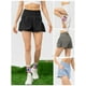 thumbnail image 4 of Shorts de mujer Pantalones cortos para correr para mujer 2 en 1 con bolsillos Cintura ancha Cobertur TOMSHOO Shorts de mujer, 4 of 7