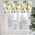 thumbnail image 5 of Yellow Blue Circular Valances for Windows, 42 x 18in, Medieval Geometric Abstract Rod Pocket Kitchen Valance Curtain Light Filtering Window Treatments for Living Room Bedroom, 1 Panel, 5 of 7