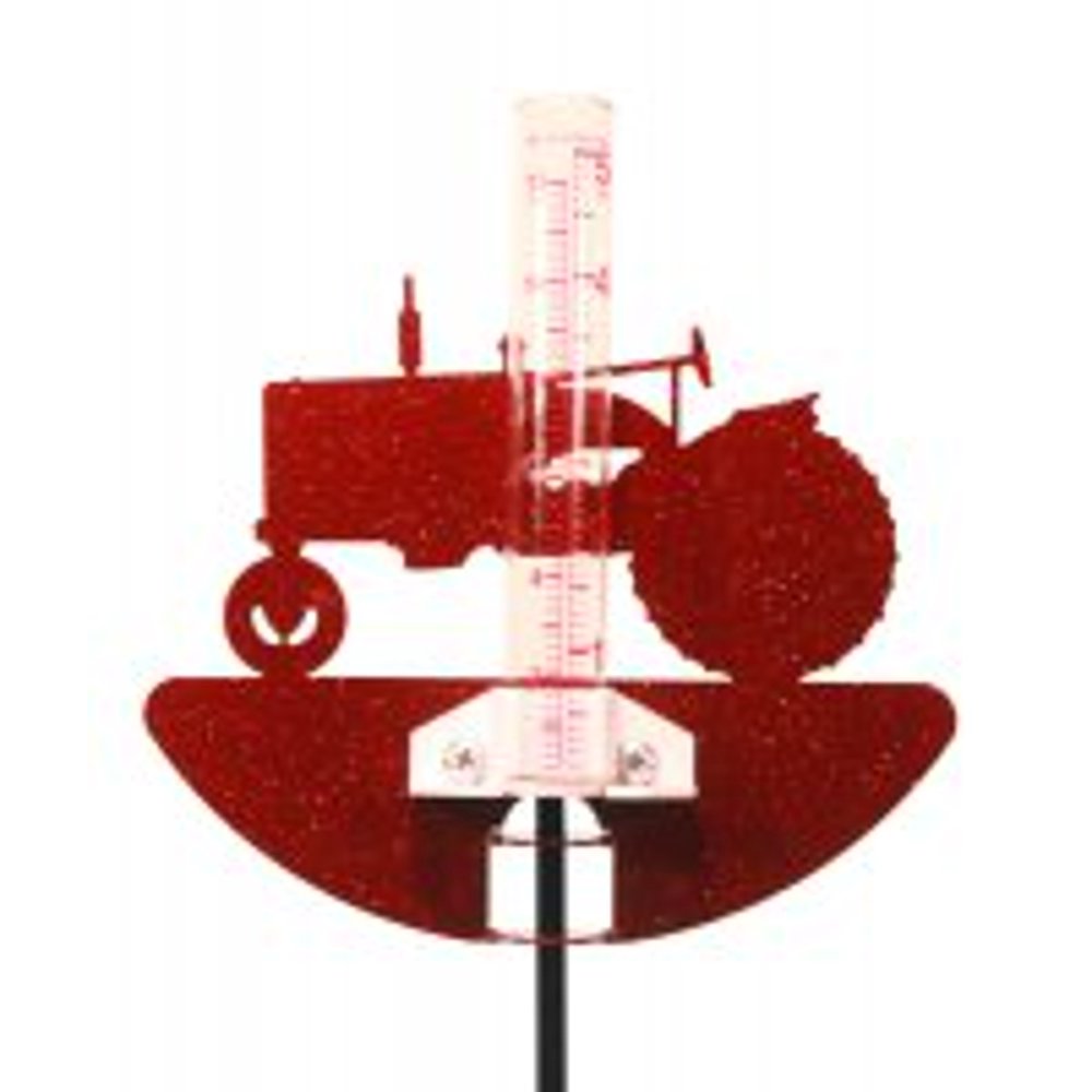 Tractor Rain Gauge Red