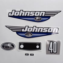 411 Decals Aftermarket Replacement for Johnson 40 Outboard (1992-2000) Blue Decal Sticker Set