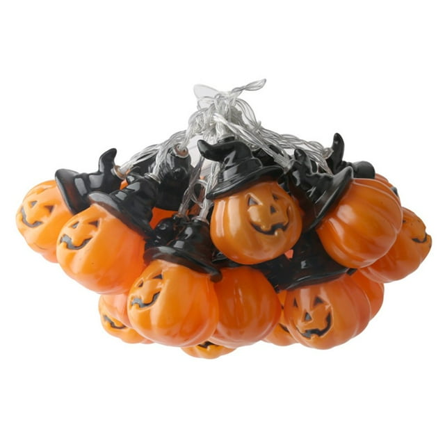 Halloween Pumpkin Lights Lanterns 20 LED Pumpkin String Lights for All Saints‘ Day Halloween Party Decoration