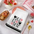 thumbnail image 4 of qefuia Valentine Kitchen Towel 18 x 26 Inch Black Pink Heart Dishcloth Watercolor Decorative Hand Drying Tea Towel for Baking Cooking Home Kitchen Decor, 2Pcs, 4 of 6