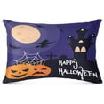 thumbnail image 2 of GZHJMY Happly Halloween Pillowcase Plush Pillowcase for Hair and Skin, Soft Standard Size Pillow Cases Zippered Queen Pillow Case Set of 1-21x54in Home Decor, 2 of 7