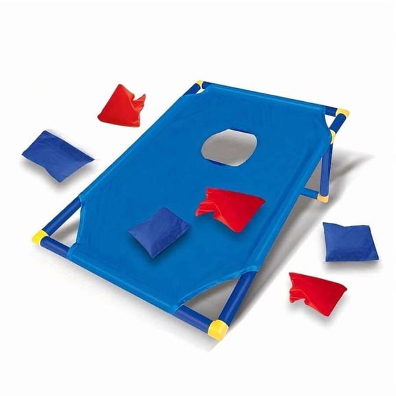 Portable Foldable Cornhole Game Set, Outdoor Bean Bag Toss Boards with 6 Bags for Backyard Camping