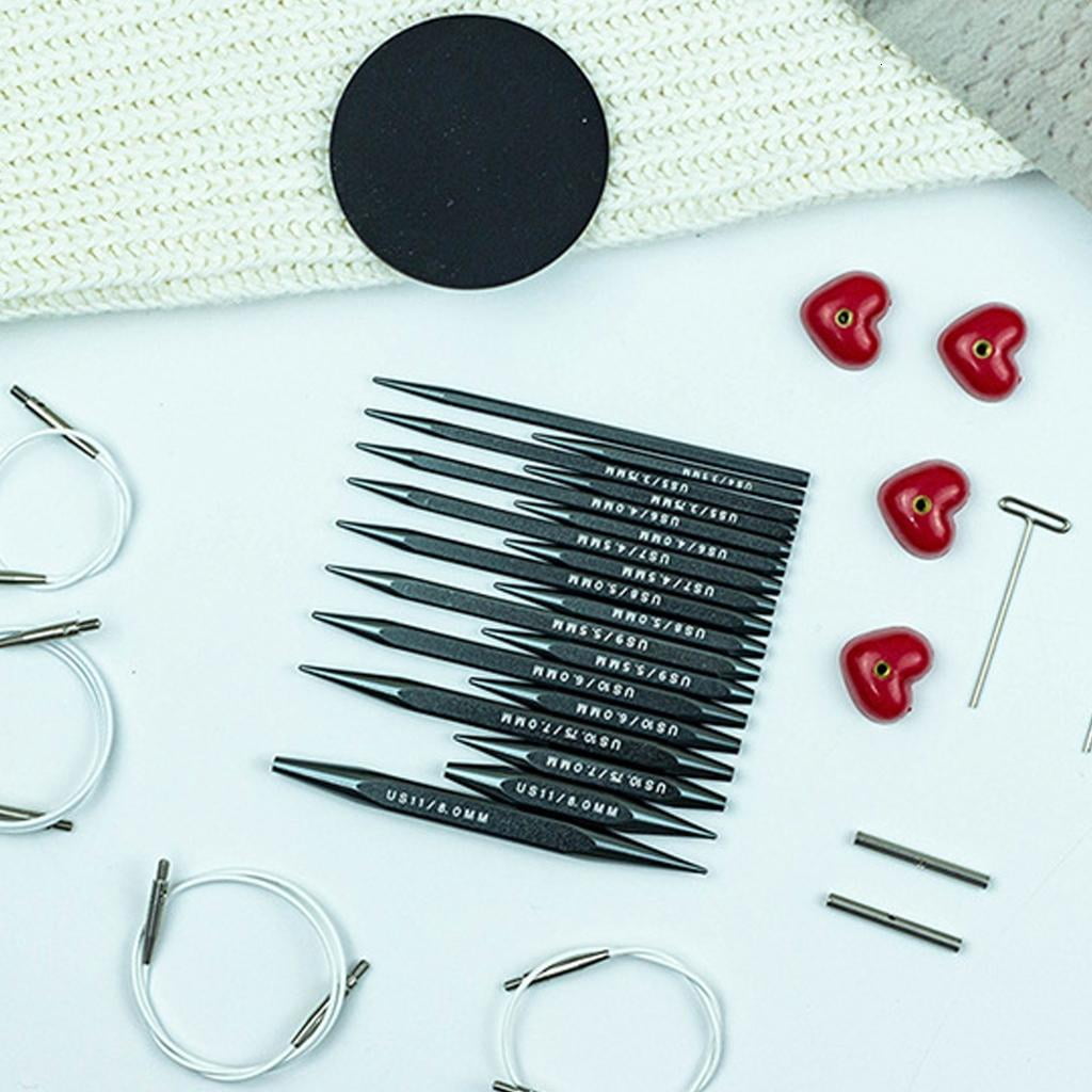 Giaone Alumina Detachable Crochet Hook Set Short Wood Handle Ensuring Easy Use Multiple Hook With Portable Case