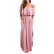 thumbnail image 2 of Vestido Largo Con Hombros Descubiertos ANGGREK Maxi Vestido Color Sólido Ajuste Holgado Bolsillo Suave, 2 of 7