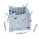 thumbnail image 3 of Bolsa organizadora de cestas de sobremesa | Caja de almacenamiento de algodón azul 28x19,5x14cm, 14,5x14x14cm | Artículos portátiles, snacks, cosméticos | Dormitorio, despacho, uso de armarios, 3 of 6