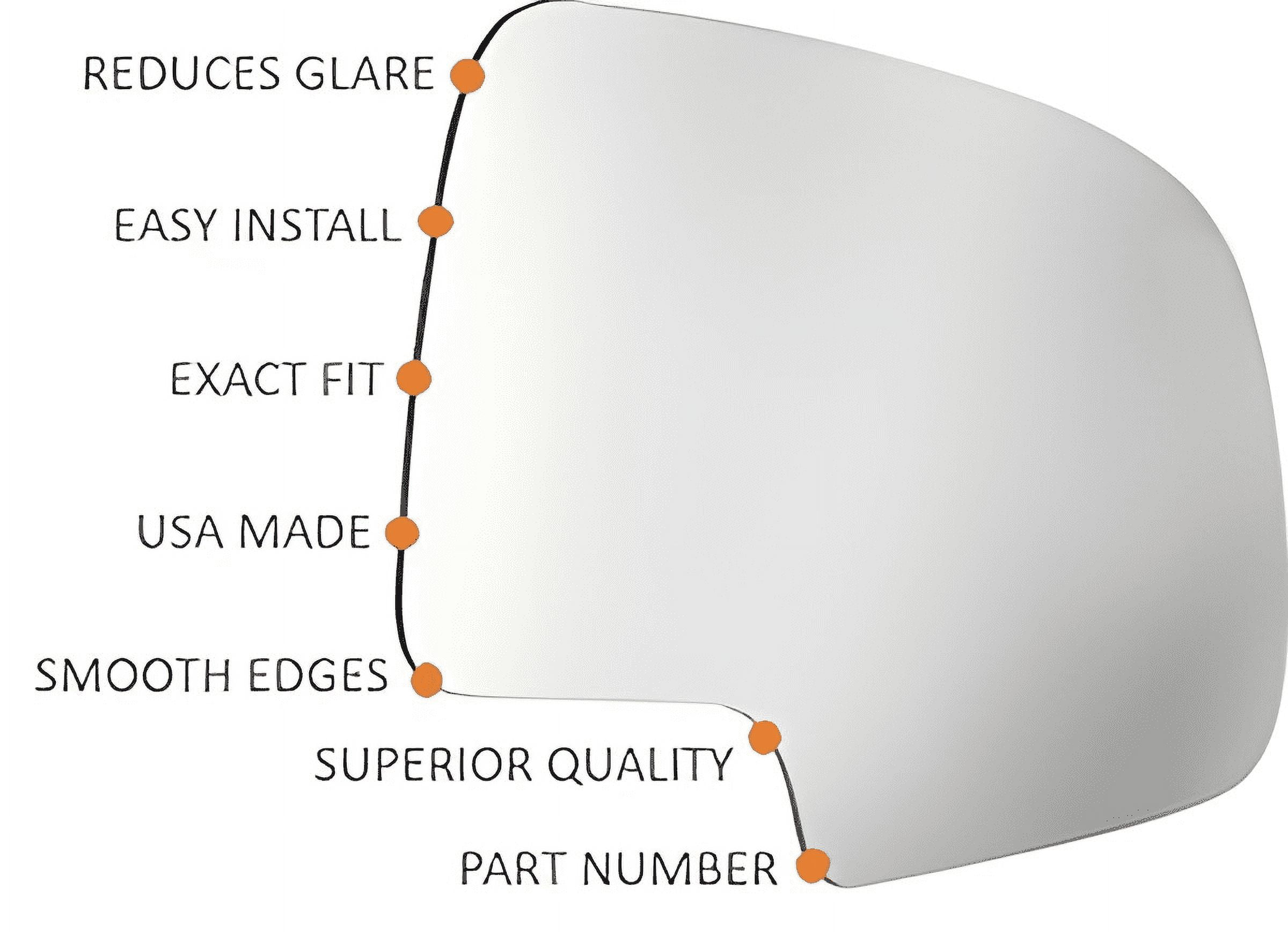 FitsLeft Driver Mirror Glass LensFits 97-04 Dakota, Durango Non Folding Type Mirrors w/Adhesive USA More Than 1 Option